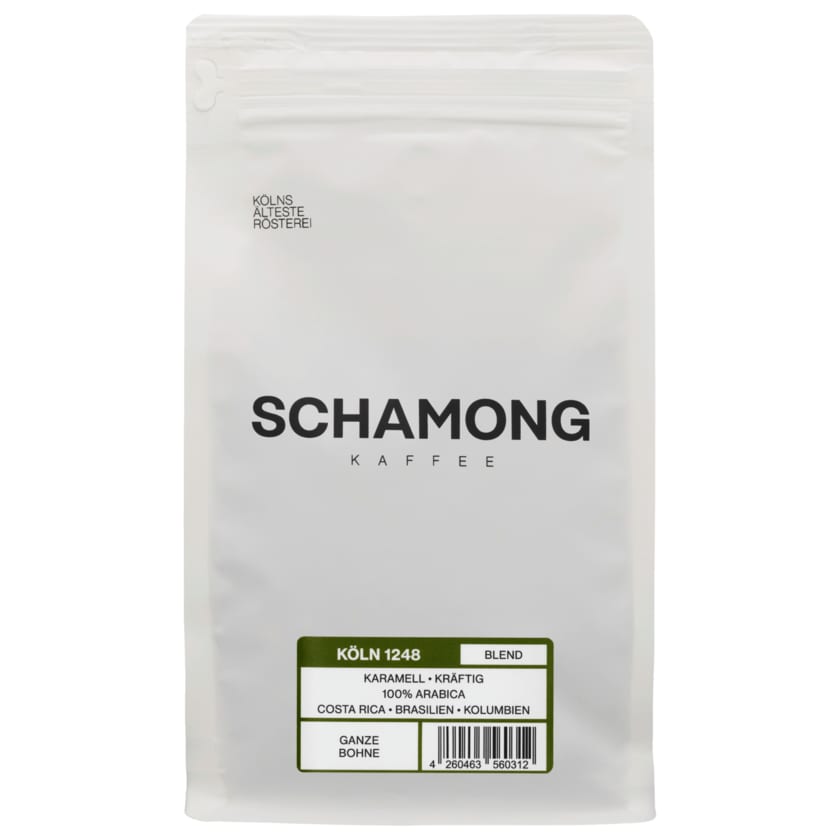 Schamong Kaffee Köln 1248 ganze Bohne 250g